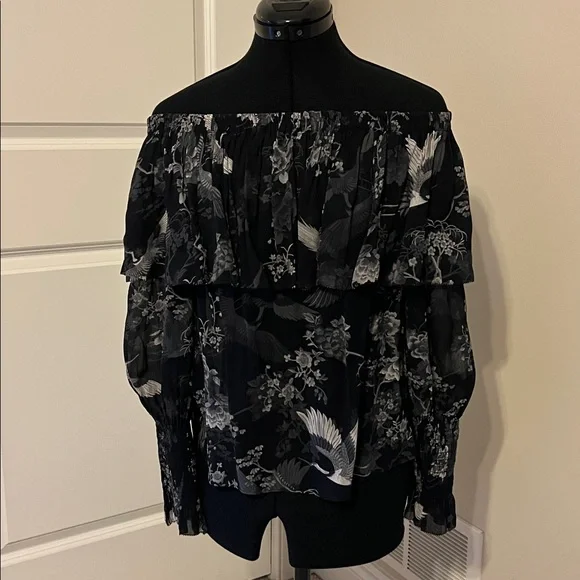 🆕 ALL SAINTS Liza Peggy Top Off The Shoulder Blouse - Picture 4 of 12